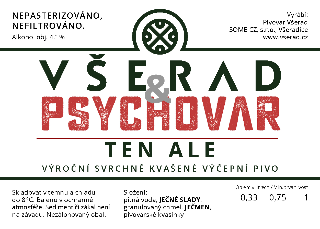 Ten Ale od Psychovaru - etiketa